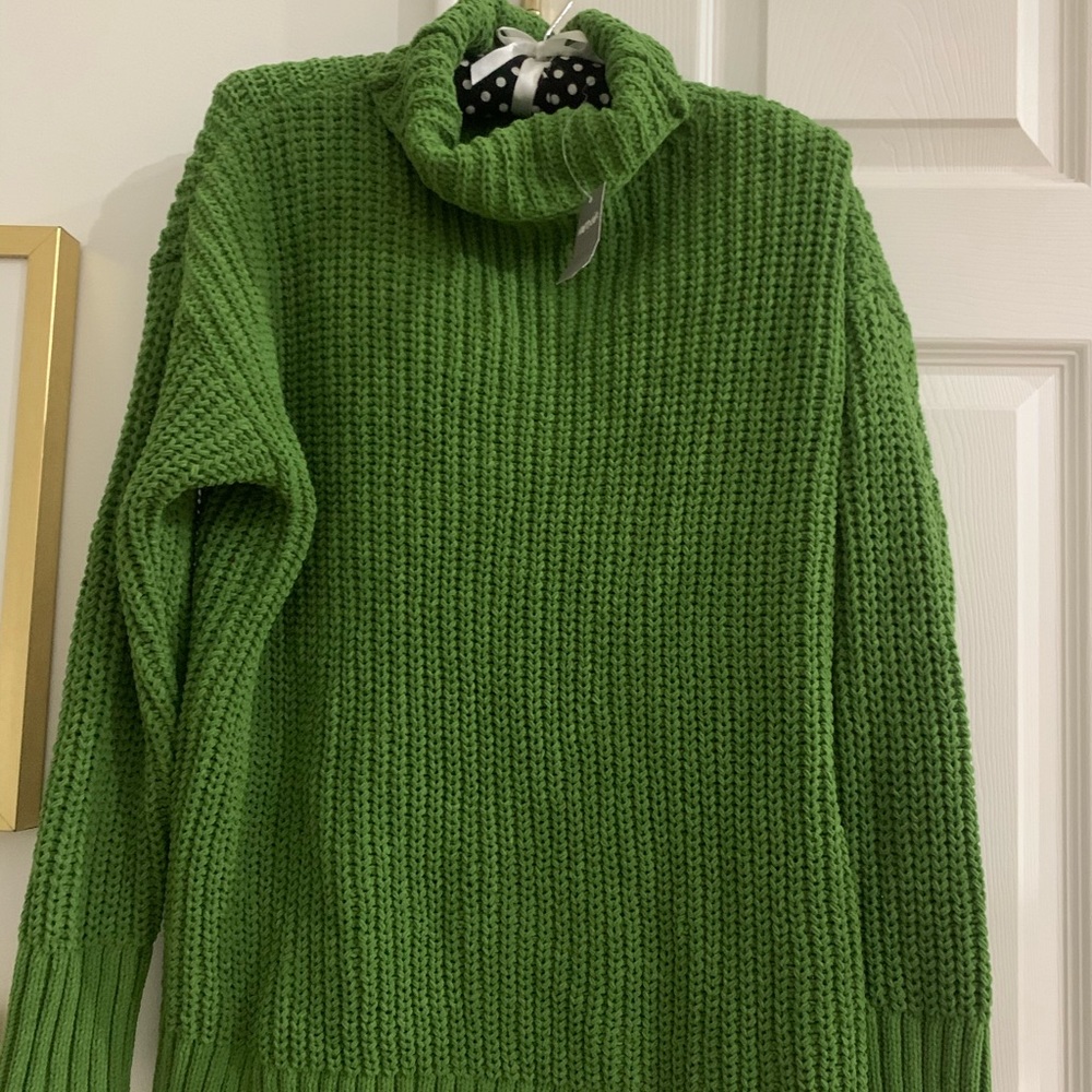 green aerie turtleneck sweater